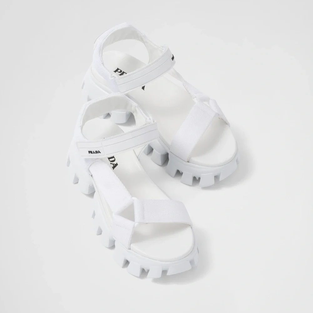 PRADA Authentic Sporty Woven Nylon Tape Sandals - Picture 4 of 16